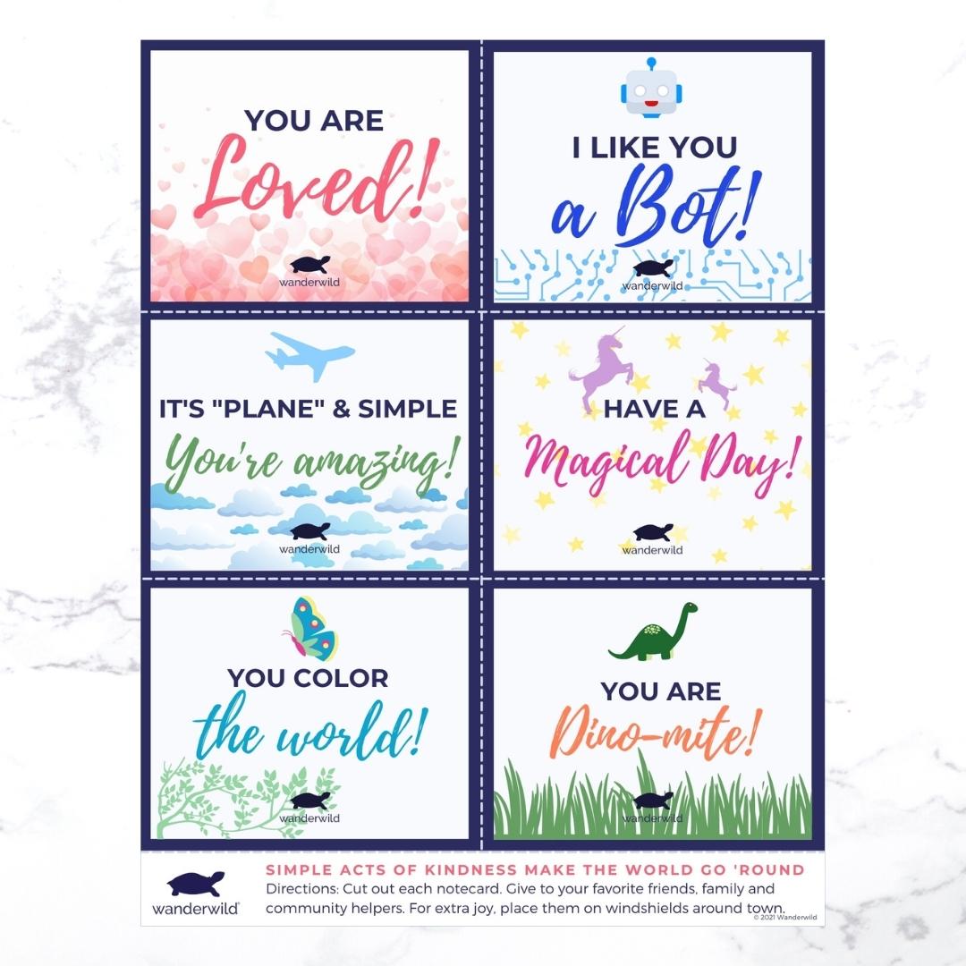 Printable: Kindness Cards – WANDERWILD CO printable-kindness-cards-wanderwild-co